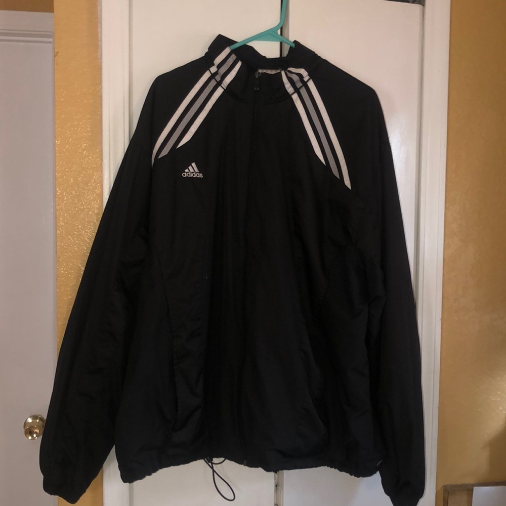 Black Adidas Windbreaker Jacket